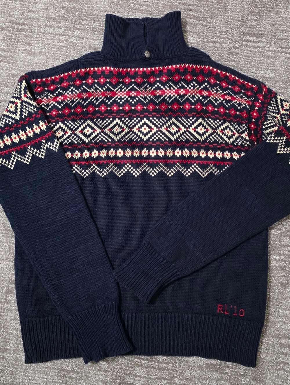 Rare Vintage Sport Polo Ralph Lauren Fair Isle Nordic Sweater Fisherman Medium